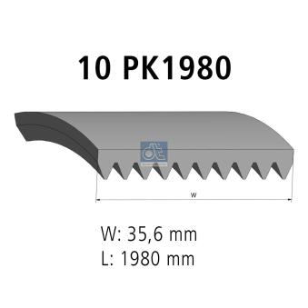 Courroie trapézoïdale à nervures DT 3.34325