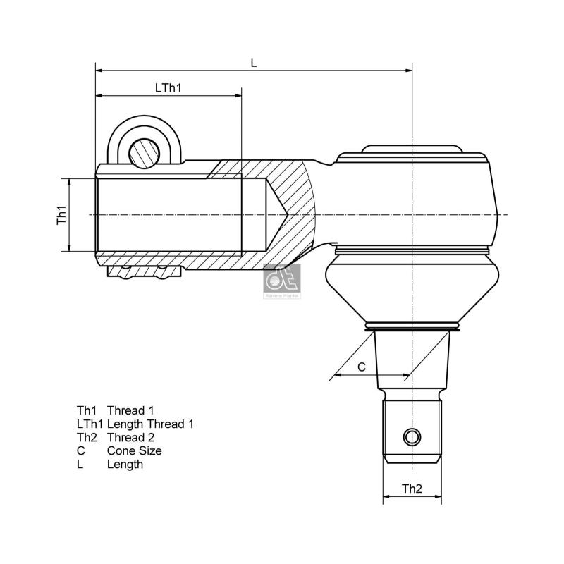 Rotule de barre de connexion DT 2.53252 - Visuel 1