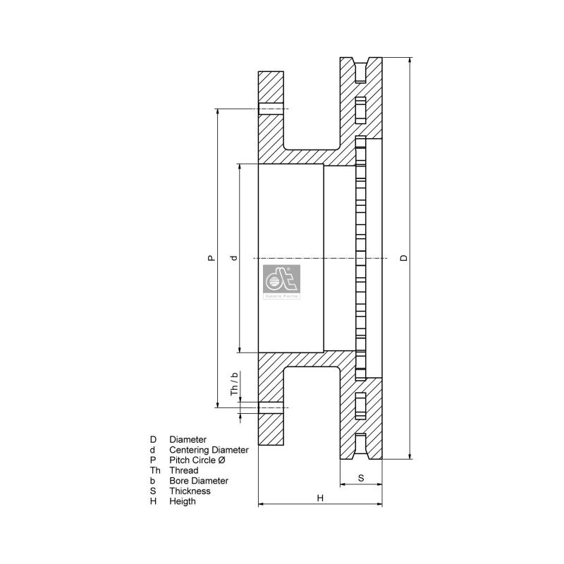 Jeu de 2 disques de frein arrière DT 10.14107 - Visuel 1