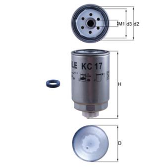 Filtre à carburant KNECHT KC 17D