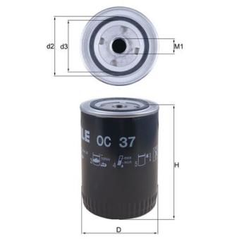 Filtre à huile KNECHT OC 37