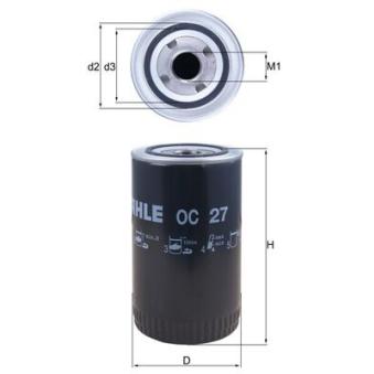 Filtre à huile KNECHT OC 27