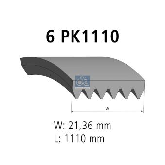 Courroie trapézoïdale à nervures DT