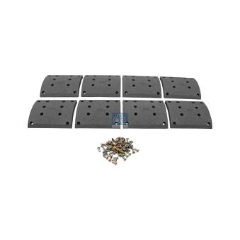 Kit de garnitures de frein, frein à tambour DT