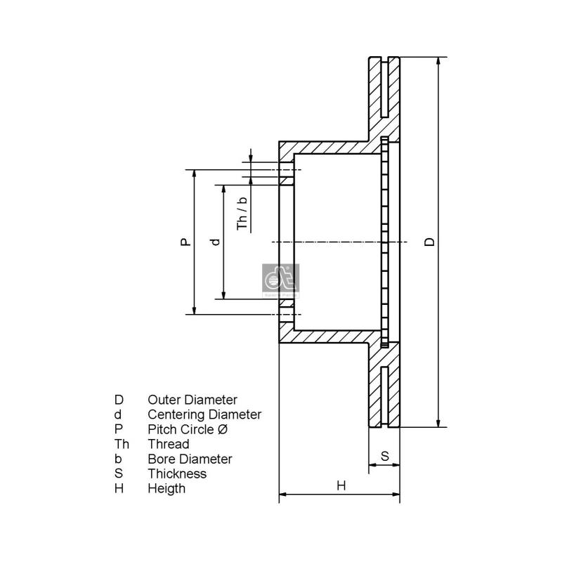 Jeu de 2 disques de frein arrière DT 6.61026 - Visuel 1