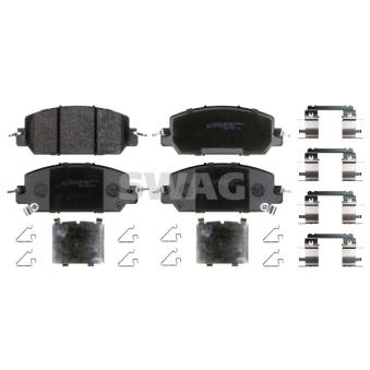 Jeu de 4 plaquettes de frein avant SWAG 33 10 9372