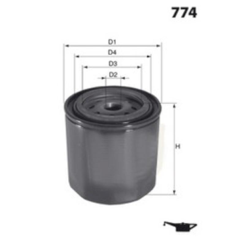 Filtre à huile MECAFILTER ELH4705 - Visuel 1