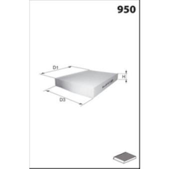 Filtre, air de l'habitacle MECAFILTER ELR7457