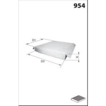 Filtre, air de l'habitacle MECAFILTER ELR7462