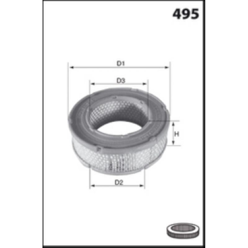 Filtre à air, compresseur-air d'admission MECAFILTER FA3287 - Visuel 1