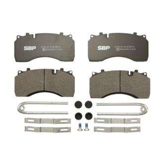 Jeu de 4 plaquettes de frein avant SBP 07-P29142