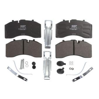 Jeu de 4 plaquettes de frein arrière SBP