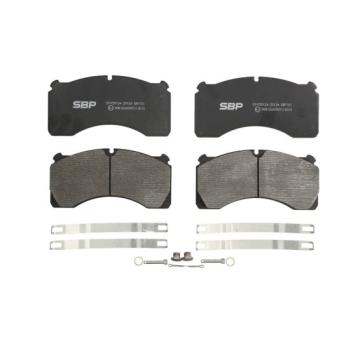 Jeu de 4 plaquettes de frein arrière SBP