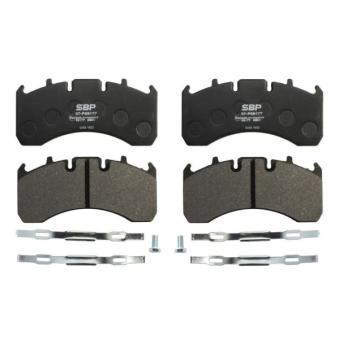 Jeu de 4 plaquettes de frein arrière SBP