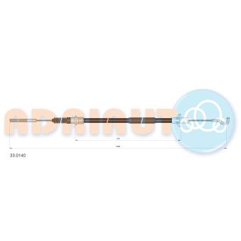 Tirette à câble, commande d'embrayage ADRIAUTO 33.0140
