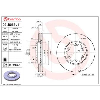 Jeu de 2 disques de frein avant BREMBO 09.B063.11