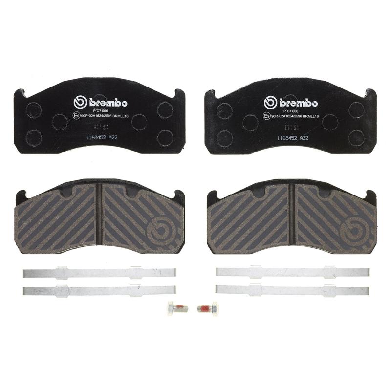 Jeu de 4 plaquettes de frein arrière BREMBO P C7 006 - Visuel 2