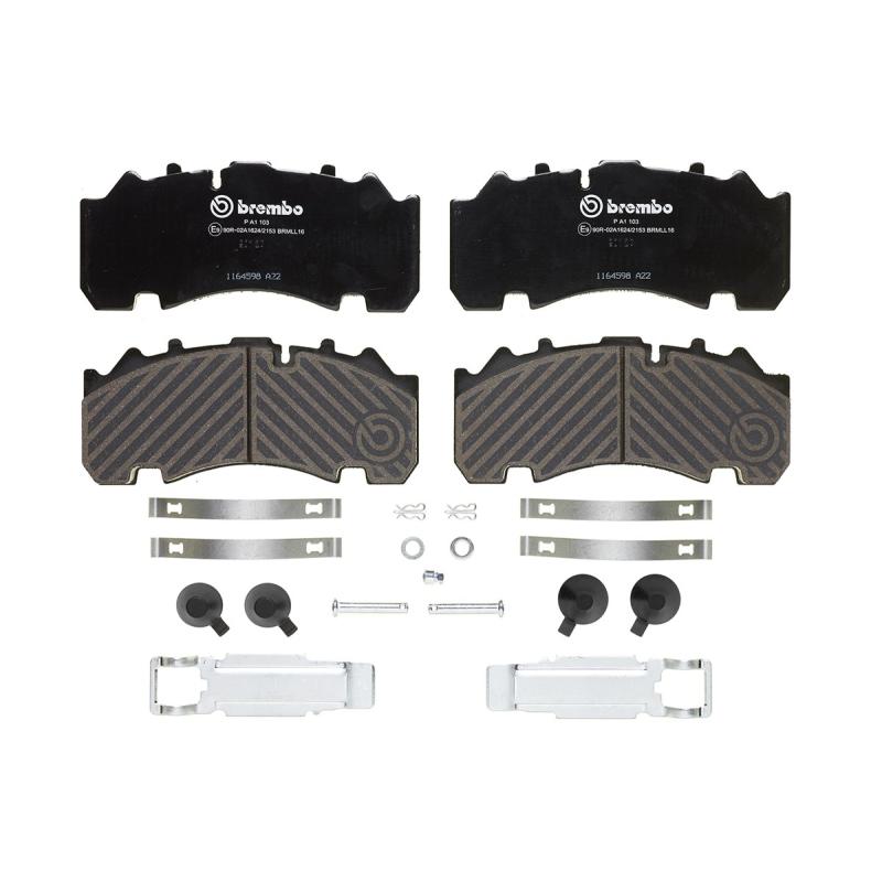 Jeu de 4 plaquettes de frein arrière BREMBO P A1 103 - Visuel 2