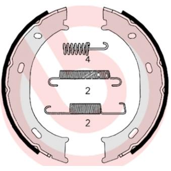 Jeu de mâchoires de frein, frein de stationnement BREMBO S 50 510