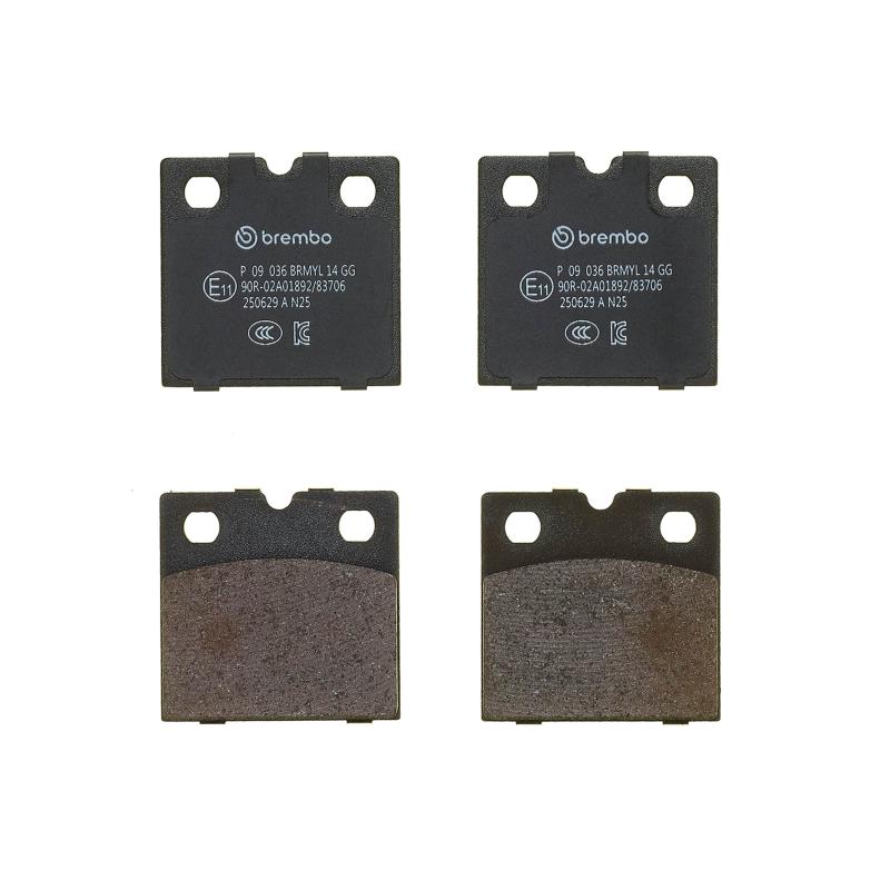 Jeu de 4 plaquettes de frein avant BREMBO P 09 036 - Visuel 2