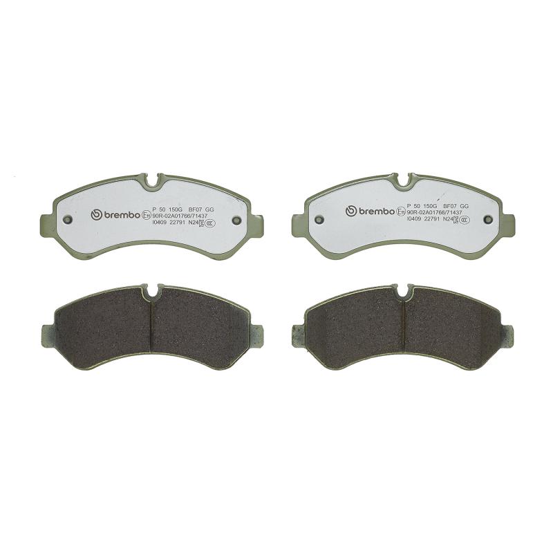 Jeu de 4 plaquettes de frein avant BREMBO P 50 150G - Visuel 2