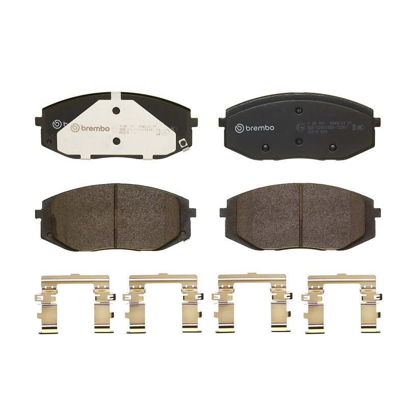 Jeu de 4 plaquettes de frein avant BREMBO P 30 161 - Visuel 2