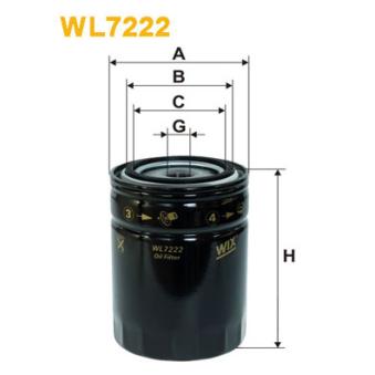 Filtre à huile WIX FILTERS WL7222