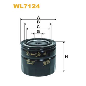 Filtre à huile WIX FILTERS WL7124