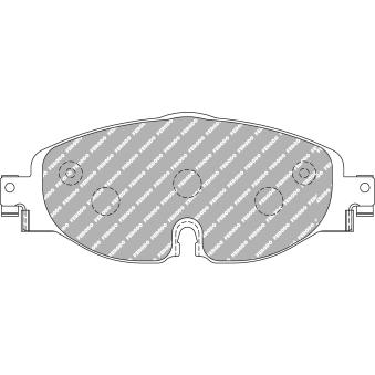 Jeu de 4 plaquettes de frein avant FERODO RACING FCP4433Z