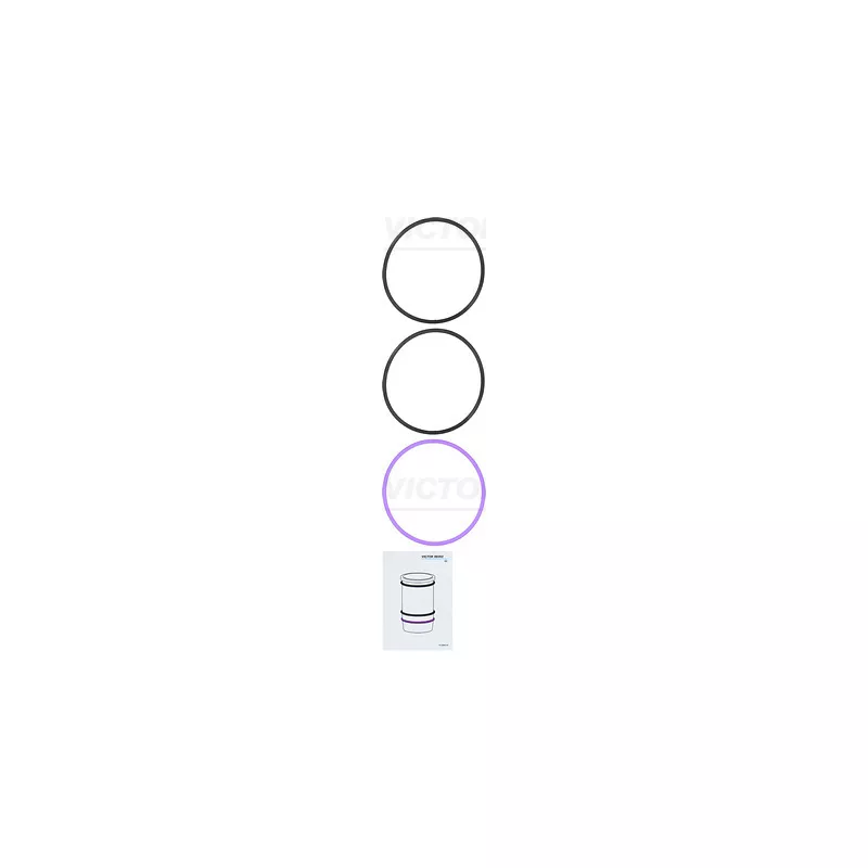 Jeu de joints d'étanchéité, chemise de cylindre VICTOR REINZ 15-39516-01