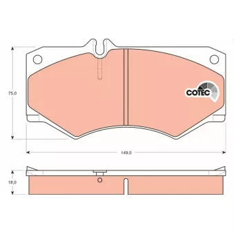 Jeu de 4 plaquettes de frein avant TRW