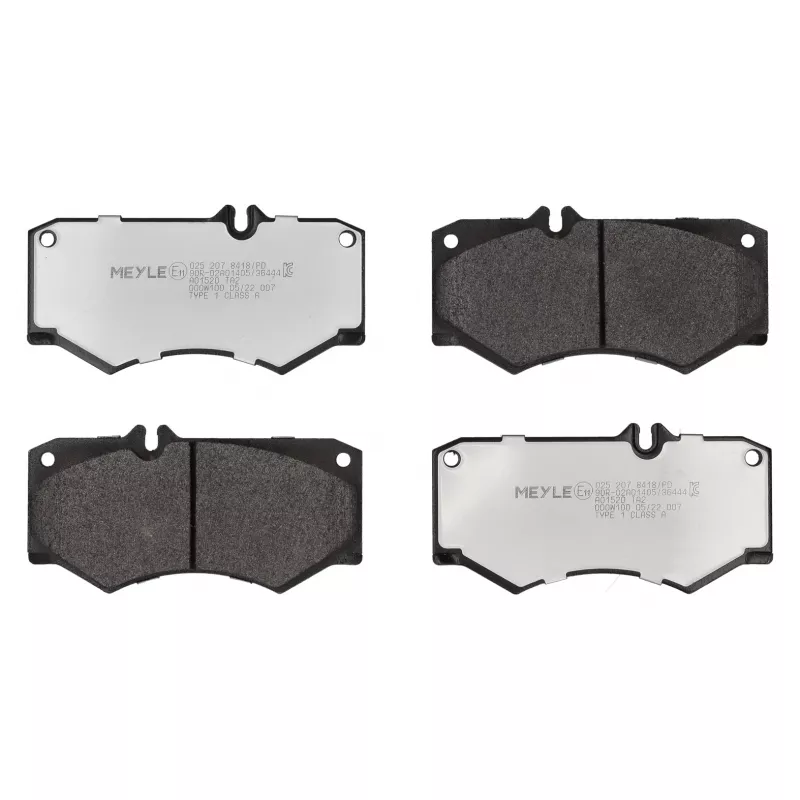 Jeu de 4 plaquettes de frein avant MEYLE 025 207 8418/PD