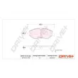 Jeu de 4 plaquettes de frein avant Dr!ve+ DP1010.10.1248 - Visuel 3