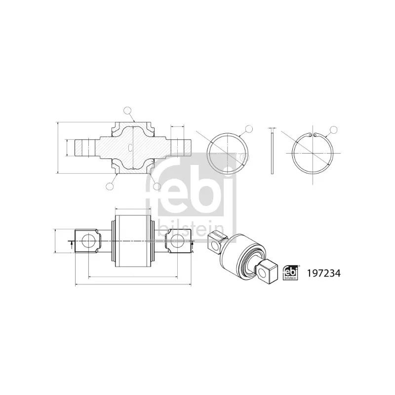 Kit de réparation, jambe de guidage FEBI BILSTEIN 197234
