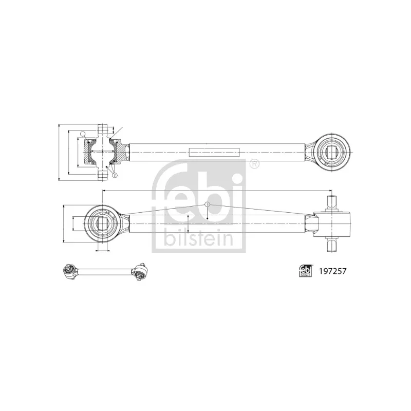 Triangle ou bras de suspension (train arrière) FEBI BILSTEIN 197257