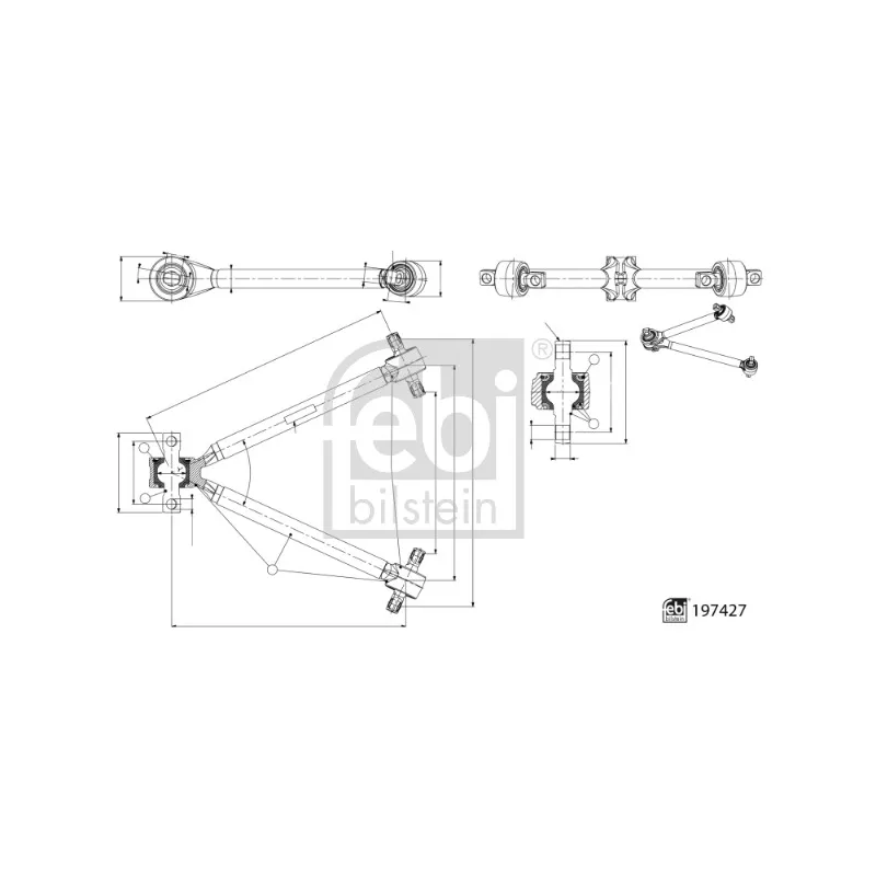 Triangle ou bras de suspension (train arrière) FEBI BILSTEIN 197427