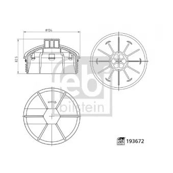Couvercle, boîtier du filtre à huile FEBI BILSTEIN