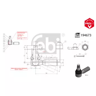 Rotule de barre de connexion FEBI BILSTEIN