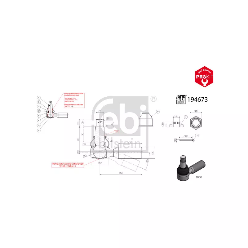 Rotule de barre de connexion FEBI BILSTEIN 194673