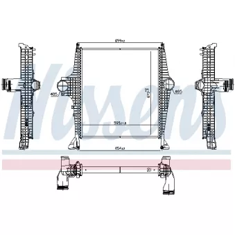 Intercooler, échangeur NISSENS
