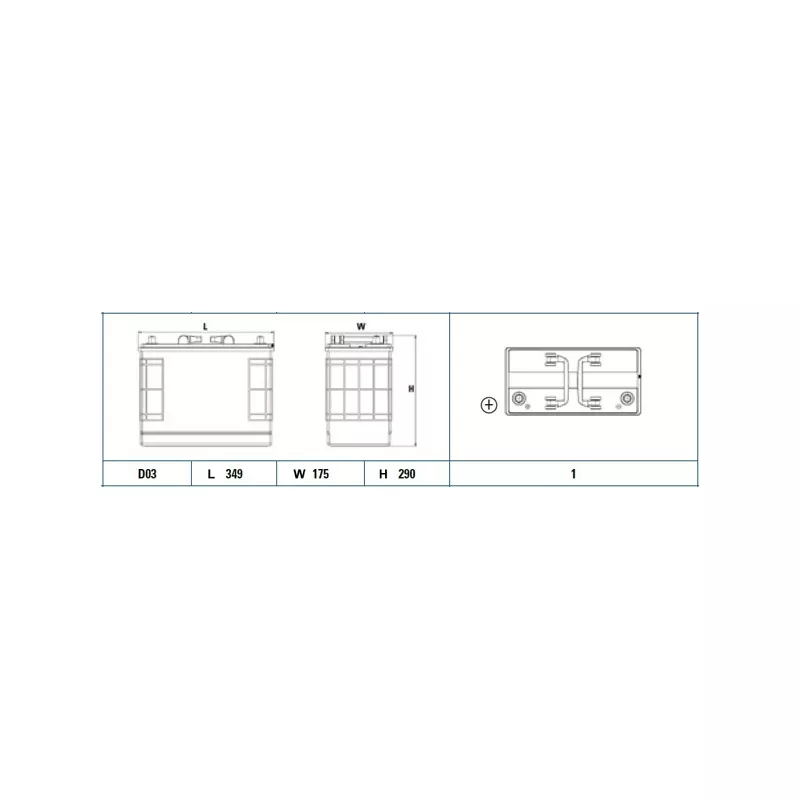 Batterie de démarrage EXIDE EF1251