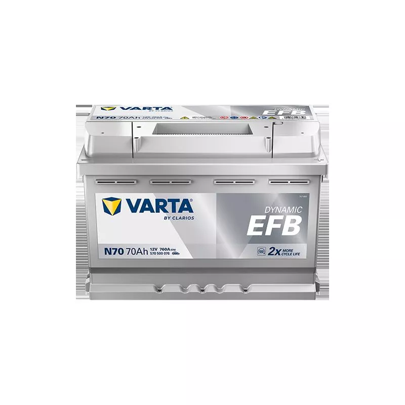 Batterie de démarrage Start & Stop VARTA 570500076K262