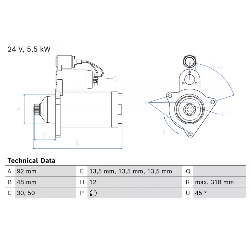 Démarreur BOSCH 0 986 026 040