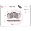Jeu de 4 plaquettes de frein avant BREMBO P B3 002 - Visuel 1