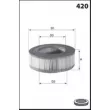 Filtre, ventilation du carter-moteur MECAFILTER FB3676 - Visuel 2