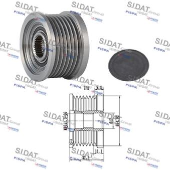 Poulie roue libre, alternateur FISPA