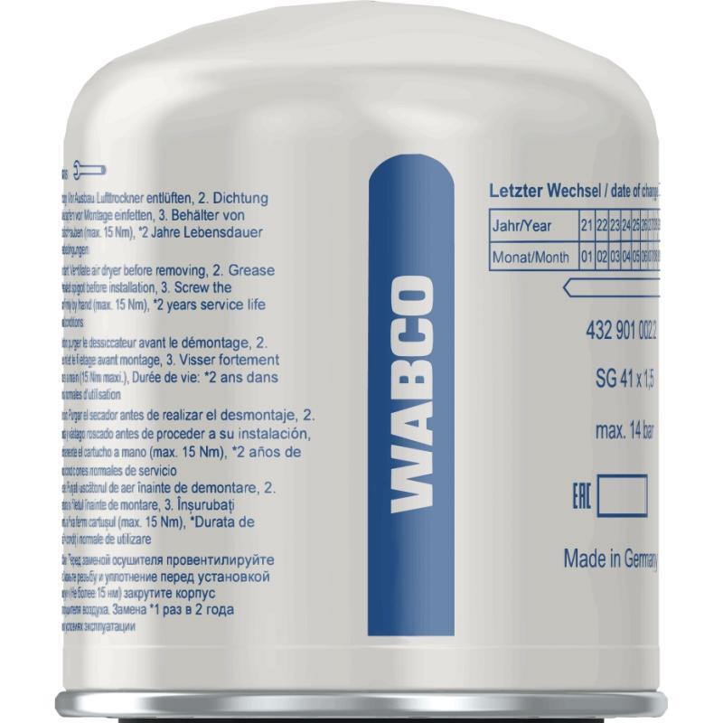 Cartouche de dessicateur, système d'air comprimé WABCO 4329010022 - Visuel 3