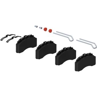 Jeu de 4 plaquettes de frein avant WABCO