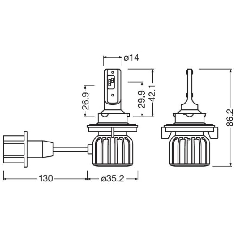 Ampoule, projecteur longue portée OSRAM 9008DWBRT-2HFB - Visuel 2