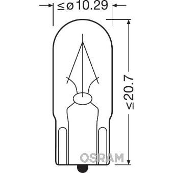 Ampoule, éclairage intérieur OSRAM 2840